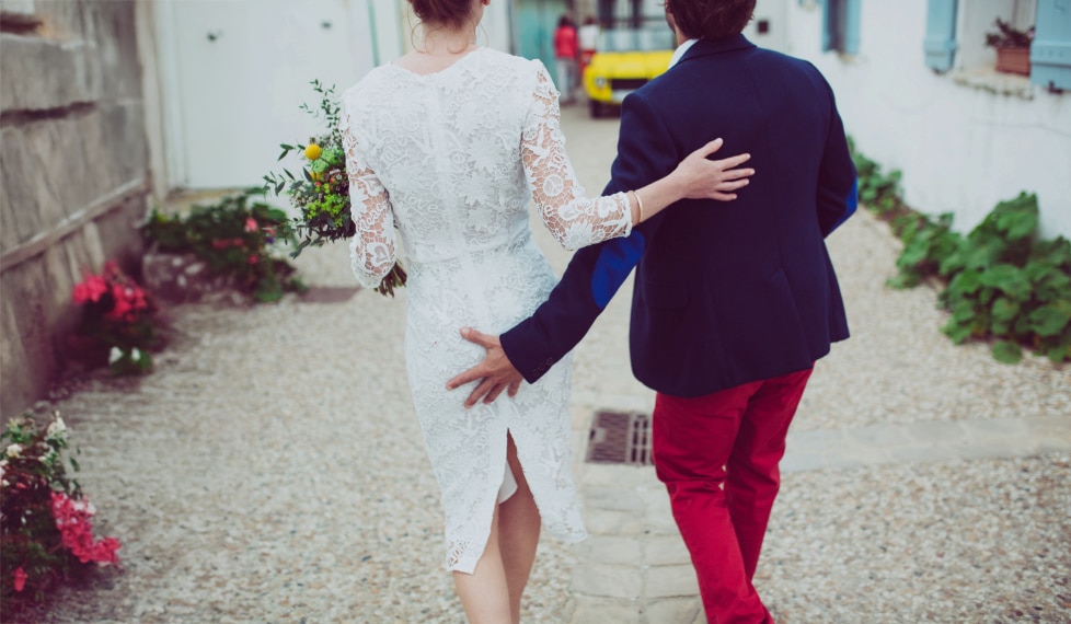 married couple walking
