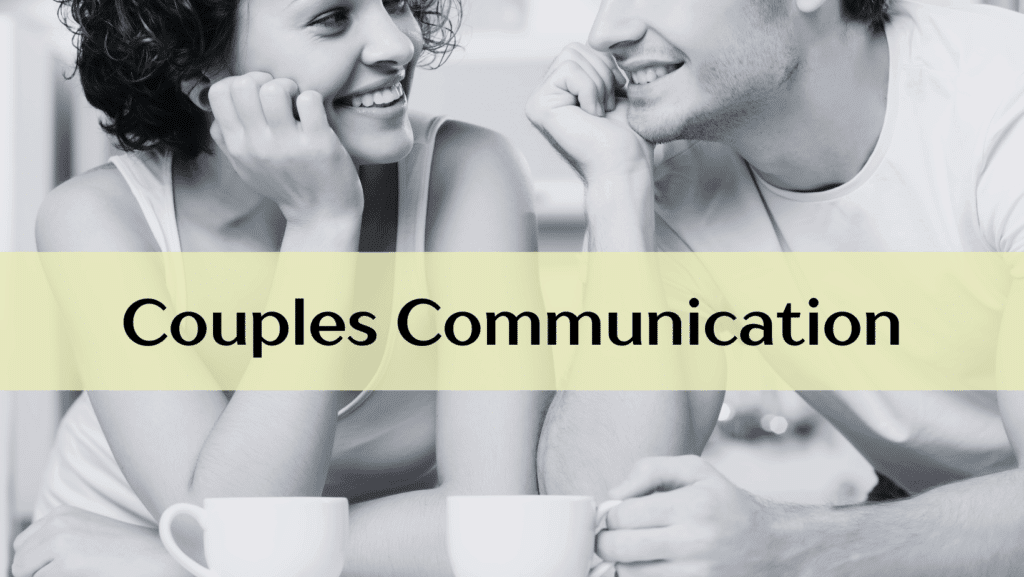 Couples practicing couples communication with reflective listening skills.