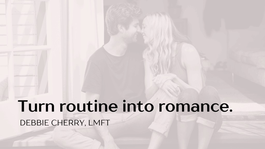 couple turning routine into romance