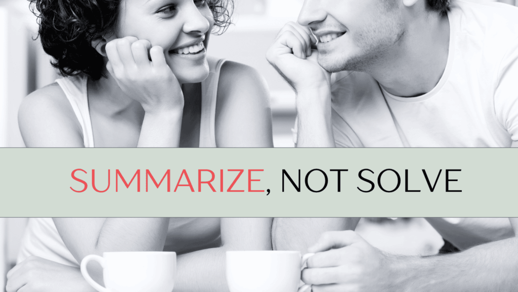 summarize to improve couples communication